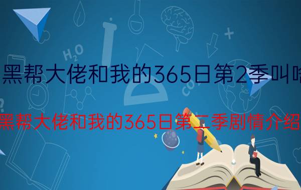 黑帮大佬和我的365日第2季叫啥 黑帮大佬和我的365日第二季剧情介绍